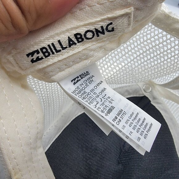 Billabong Aloha Forever Black Trucker Hat Casual Comfort Outdoors Comfort - Picture 8 of 9